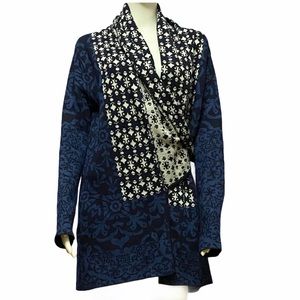 Gypsy 05 Orveito Blue Draped Cardigan Sz Medium